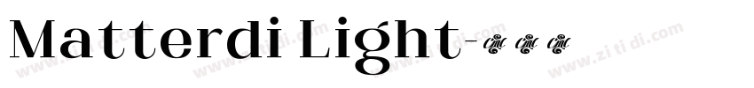 Matterdi Light字体转换